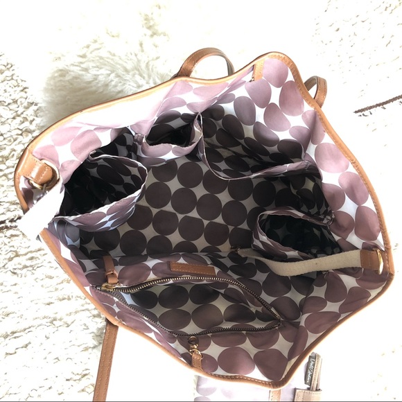 Dwell Studio Dots Chocolate Madison Diaper Bag - Picture 9 of 16